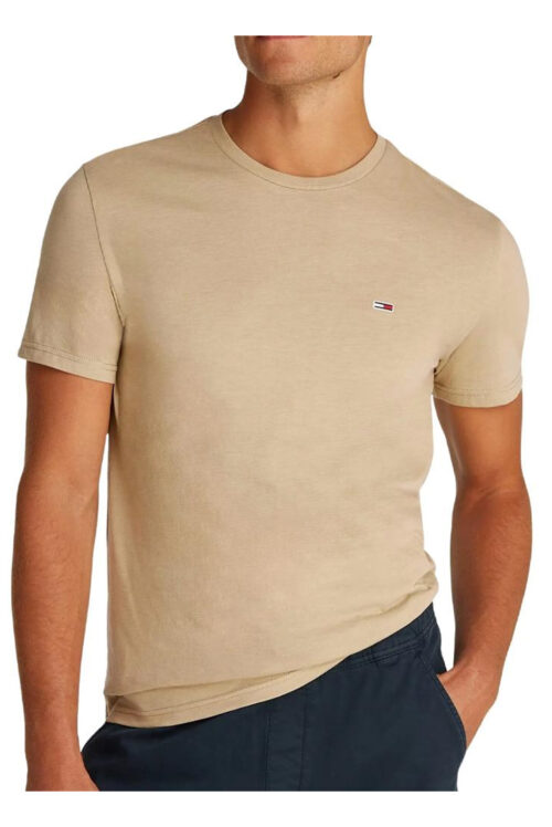 T-shirt męski Tommy Jeans DM0DM20363 Taupe