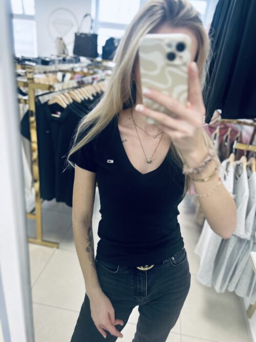 Koszulka damska Tommy Jeans black
