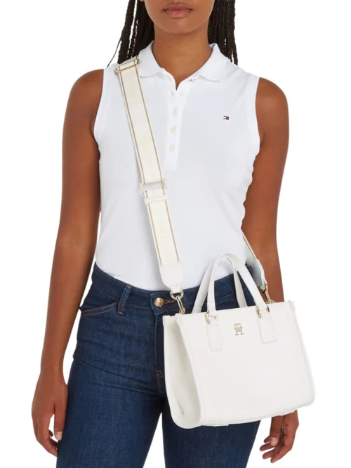 Torebka damska Tommy Hilfiger AW0AW15977 YBL BIAŁY